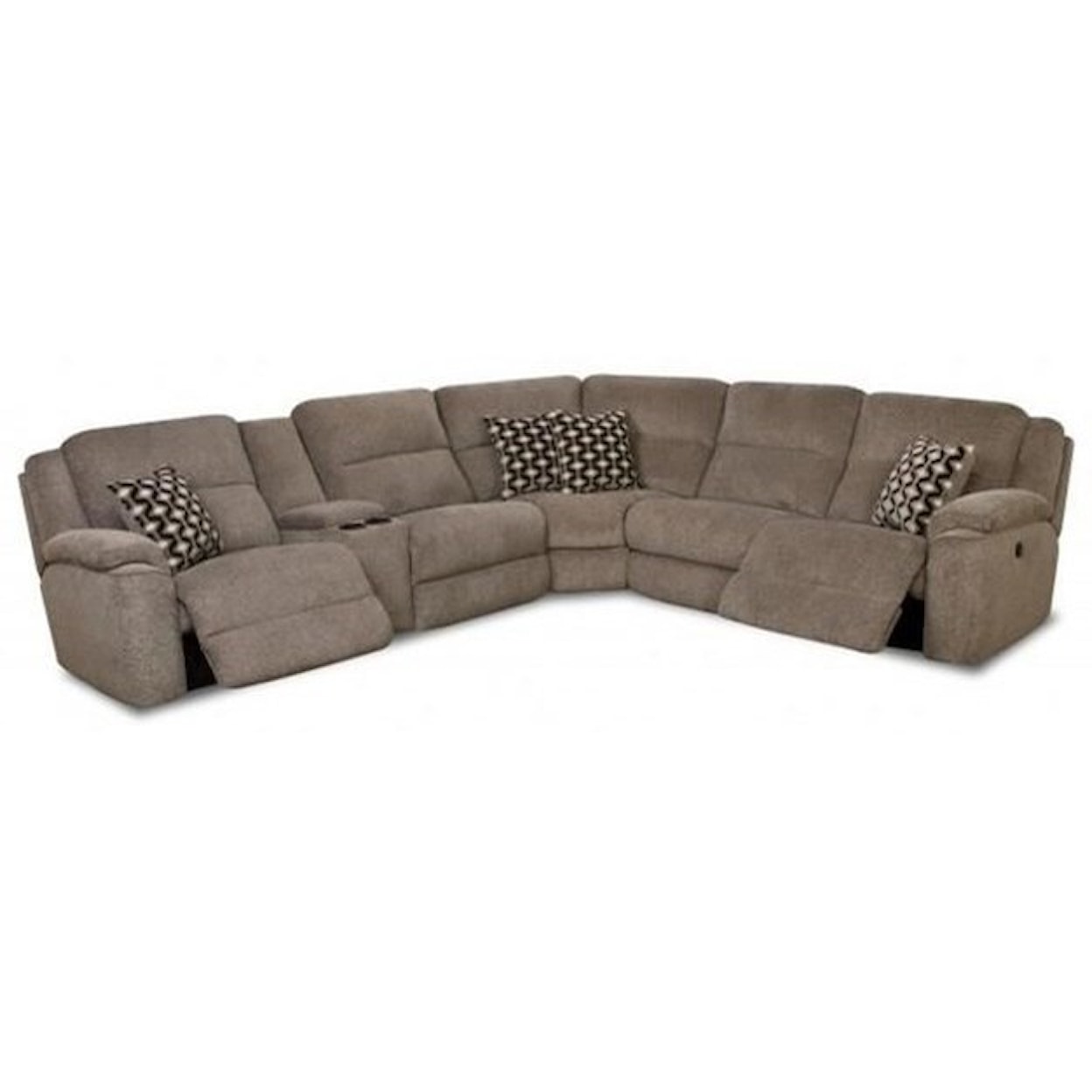 HomeStretch Catalina 162 Casual Power Reclining Sectional Sofa