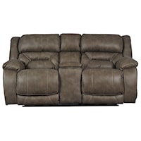 Casual Power Reclining Console Loveseat