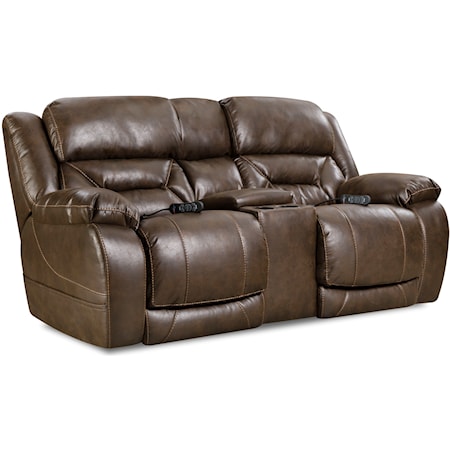Casual Power Reclining Console Loveseat