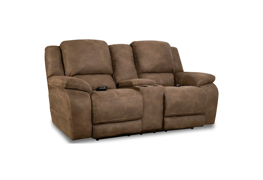 Explorer Power Console Loveseat by HomeStretch at Darvin Furniture