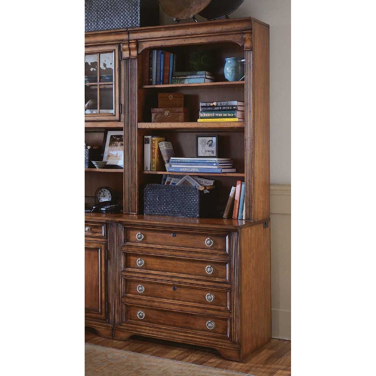Hooker Furniture Brookhaven Bookcase w/Lateral File Base