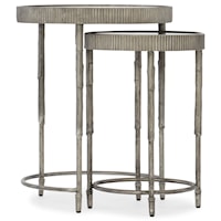 Contemporary Accent Nesting Tables with Mirrored Top
