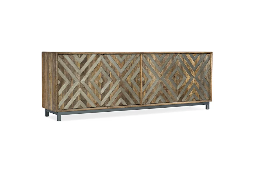 5649-55 Door Entertainment Console by Hooker Furniture at Alison Craig Home Furnishings