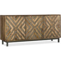 Serramonte 69" Entertainment/Accent Console with Chevron German Silver