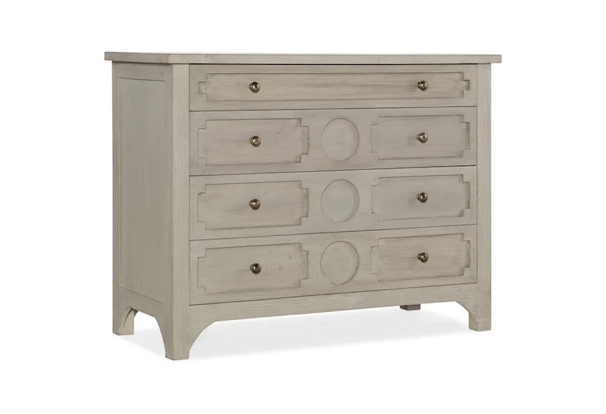5694-85 Button Down Four-Drawer Accent Chest by Hooker Furniture at Esprit Decor Home Furnishings