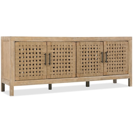 76" Woven Door Entertainment Console