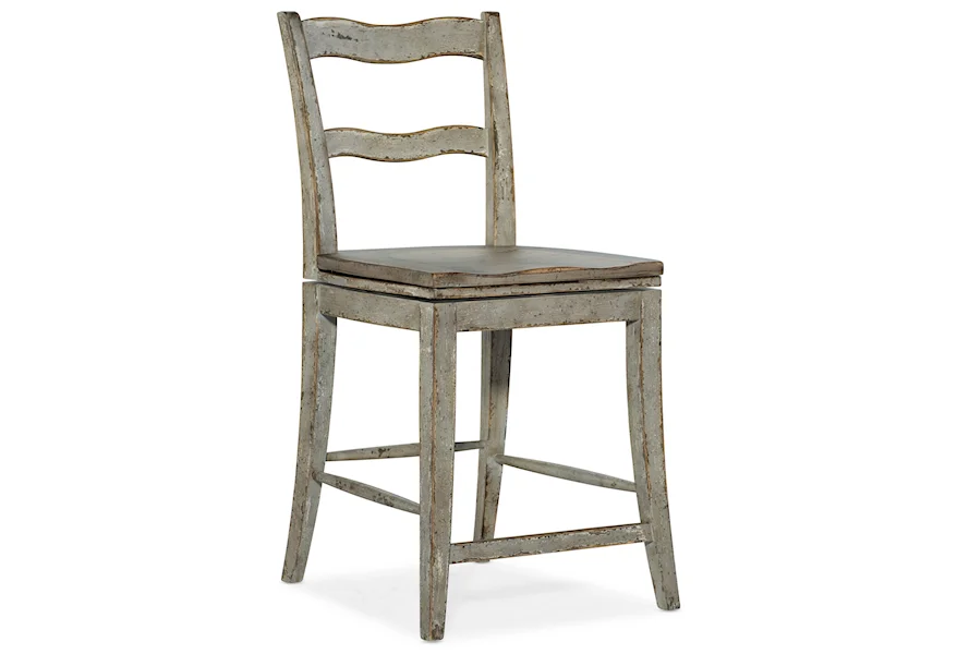 Alfresco La Riva Ladder Back Swivel Counter  by Hooker Furniture at Gill Brothers Furniture