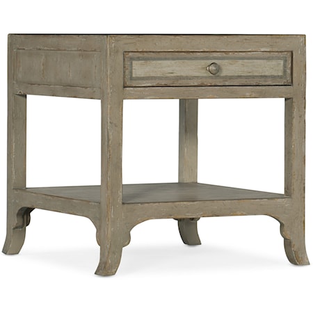Transitional Piazza 1-Drawer End Table