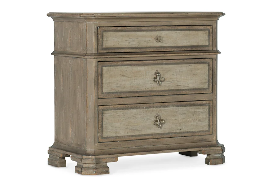 Alfresco Palmieri Three-Drawer Nightstand by Hooker Furniture at Miller Waldrop Furniture and Decor