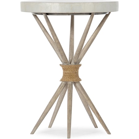 Accent Table with Capiz Shell Top
