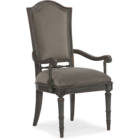 Upholstered Back Arm Chair