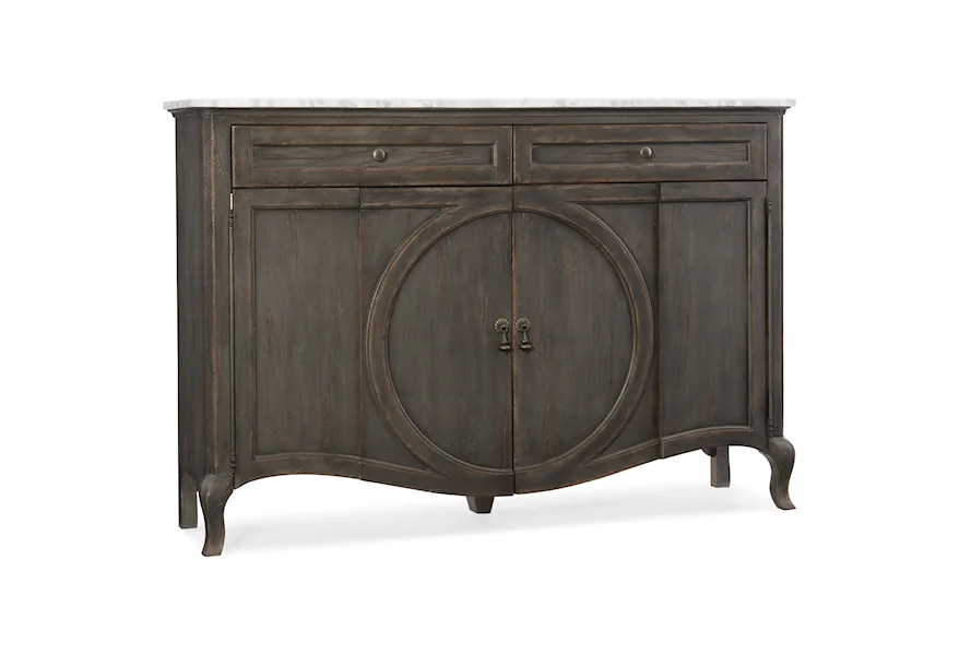 Arabella Marble Top Credenza by Hooker Furniture at Alison Craig Home Furnishings