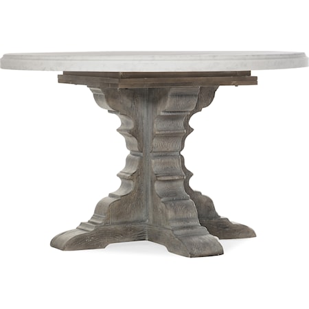 Round Dining Table with 48in Marble Top
