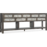 Relaxed Vintage 9 Drawer Console