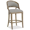 Hooker Furniture Boheme Garnier Barrel Back Bar Stool