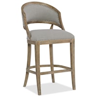 Garnier Barrel Back Bar Stool