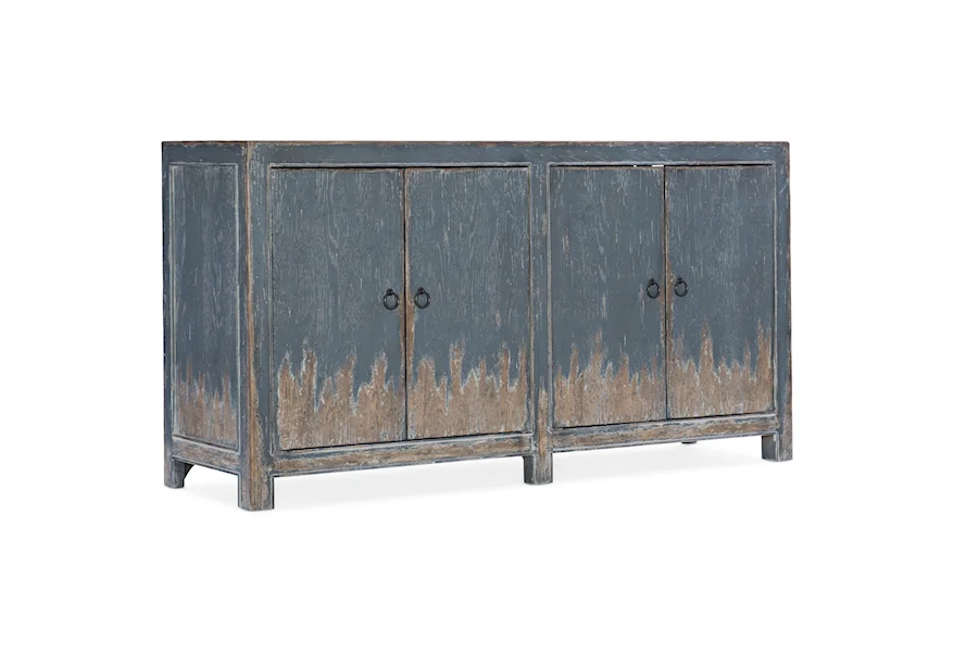 Boheme Four Door Media Console by Hooker Furniture at Gill Brothers Furniture