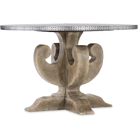 Ascension 48in Zinc Round Dining Table Top
