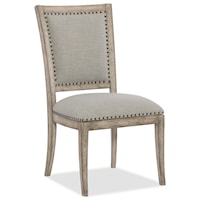 Vitton Upholstered Side Chair with Nailhead Trim