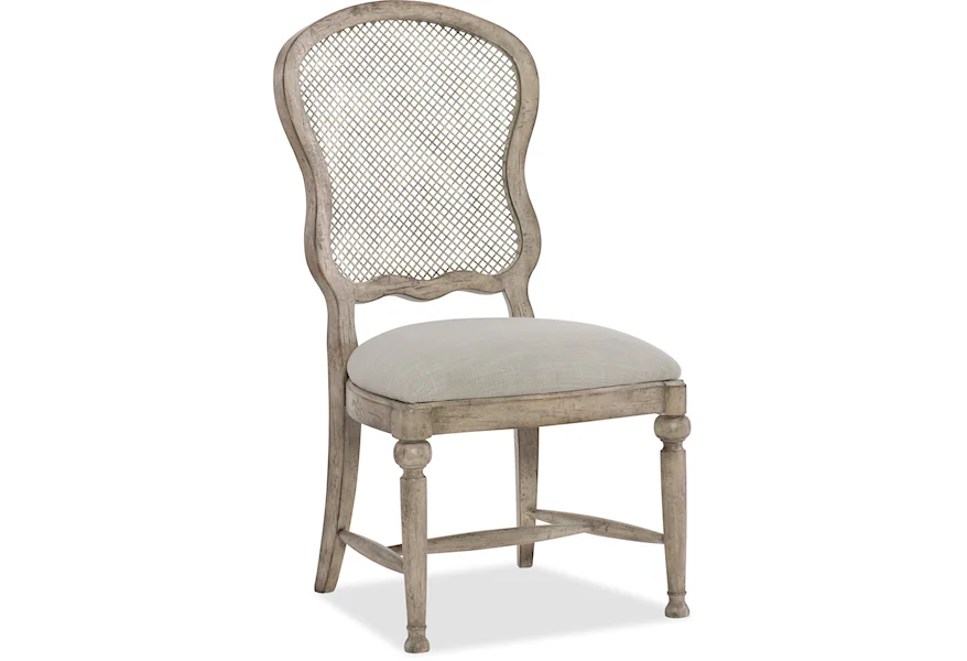 Boheme Gaston Metal Back Side Chair by Hooker Furniture at Gill Brothers Furniture & Mattress