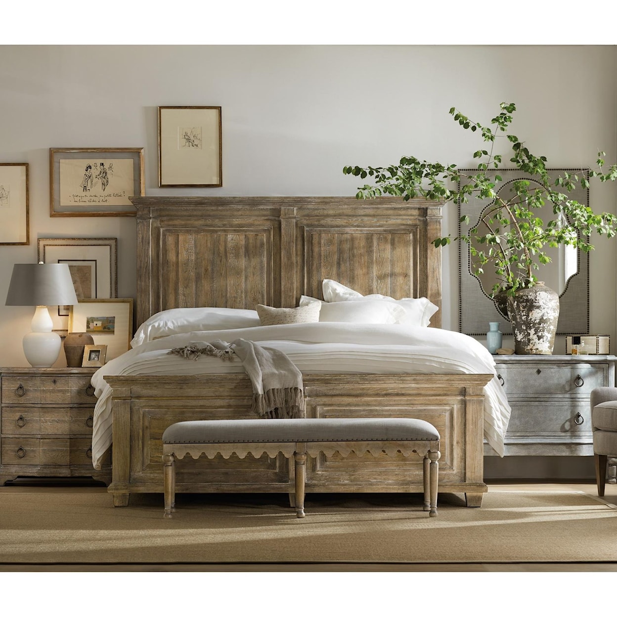 Hooker Furniture Boheme Queen Panel Bed