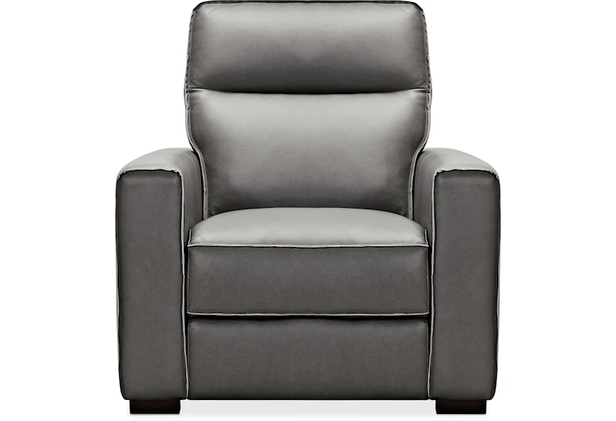 Braeburn Leather Recliner w/ Power Headrest by Hooker Furniture at Miller Waldrop Furniture and Decor
