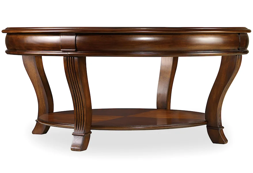 Brookhaven Round Cocktail Table by Hooker Furniture at Miller Waldrop Furniture and Decor