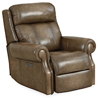 Traditional Leather Power Recliner w/ Power Headrest