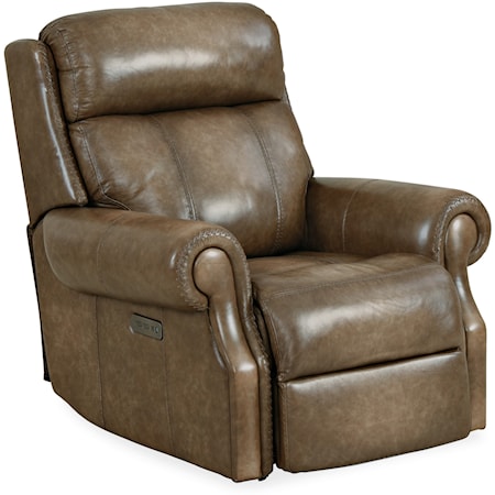 Traditional Leather Power Recliner w/ Power Headrest