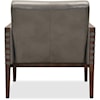 Hooker Furniture Carverdale Leather Club Chair w/ Wood Frame
