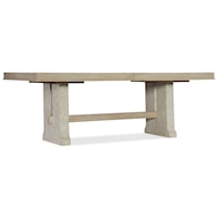 Contemporary Rectangular Dining Table with Removable Leaf
