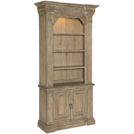 Traditional Bookcase with Touch Display Lighting