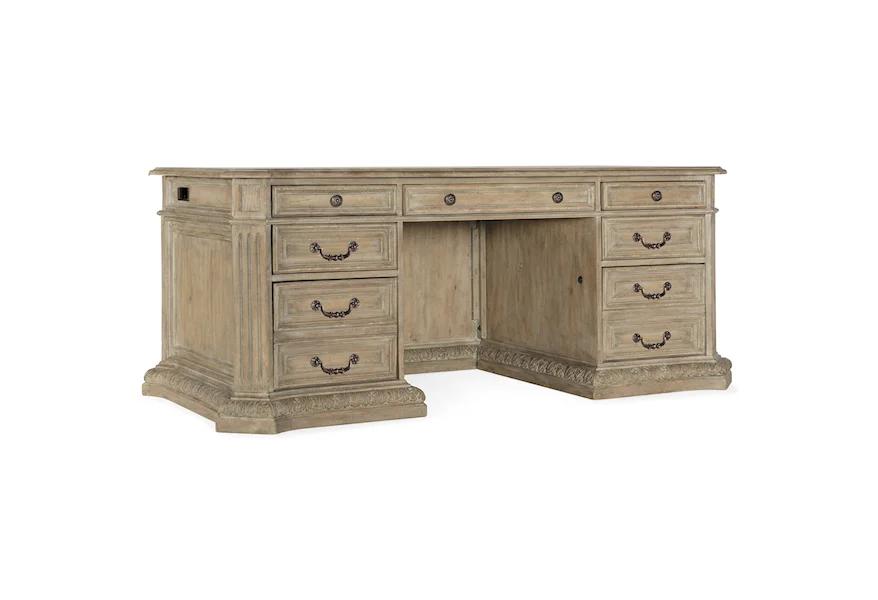 Castella Executive Desk by Hooker Furniture at Gill Brothers Furniture