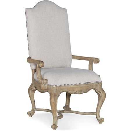 Traditional Upholstered Arm Chair