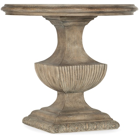 Traditional Urn Pedestal Nightstand