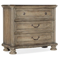 Traditional 3-Drawer Bachelors Chest with Touch Lighting