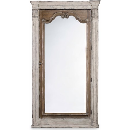 Floor Mirror with Jewelry Armoire Storage