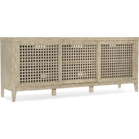 Rustic Entertainment Console with Outlet