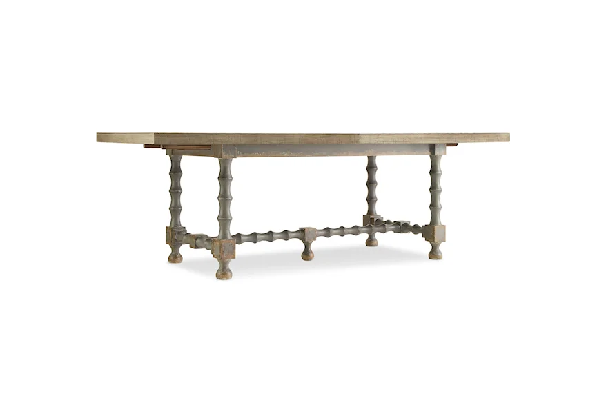 Ciao Bella 84in Trestle Table with Leaves by Hooker Furniture at Zak's Home