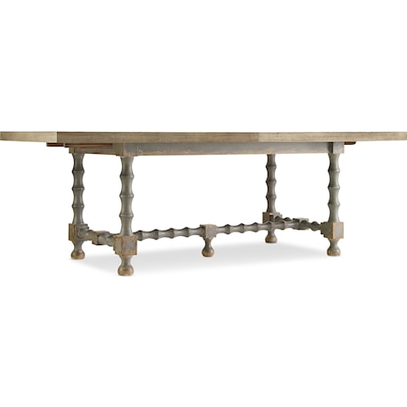 84in Trestle Table with Leaves