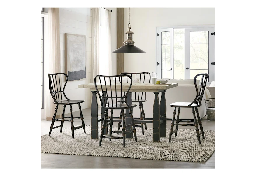 Ciao Bella 5-Piece Counter Pub Table Set by Hooker Furniture at Zak's Home