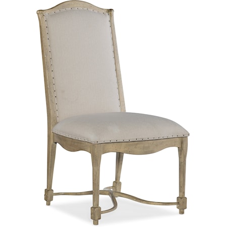 Rustic Upholstered Back Side Chair