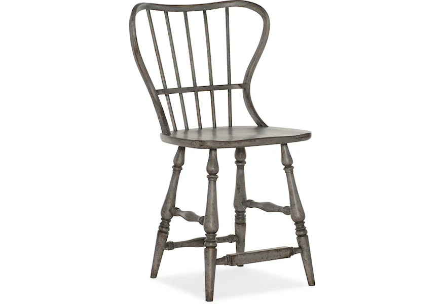 Ciao Bella Spindle Back Counter Stool by Hooker Furniture at Miller Waldrop Furniture and Decor