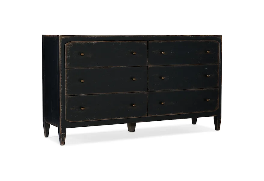 Ciao Bella 6-Drawer Dresser by Hooker Furniture at Zak's Home