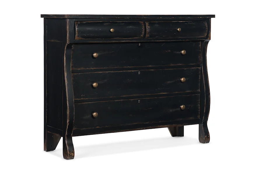 Ciao Bella 5-Drawer Bureau by Hooker Furniture at Miller Waldrop Furniture and Decor