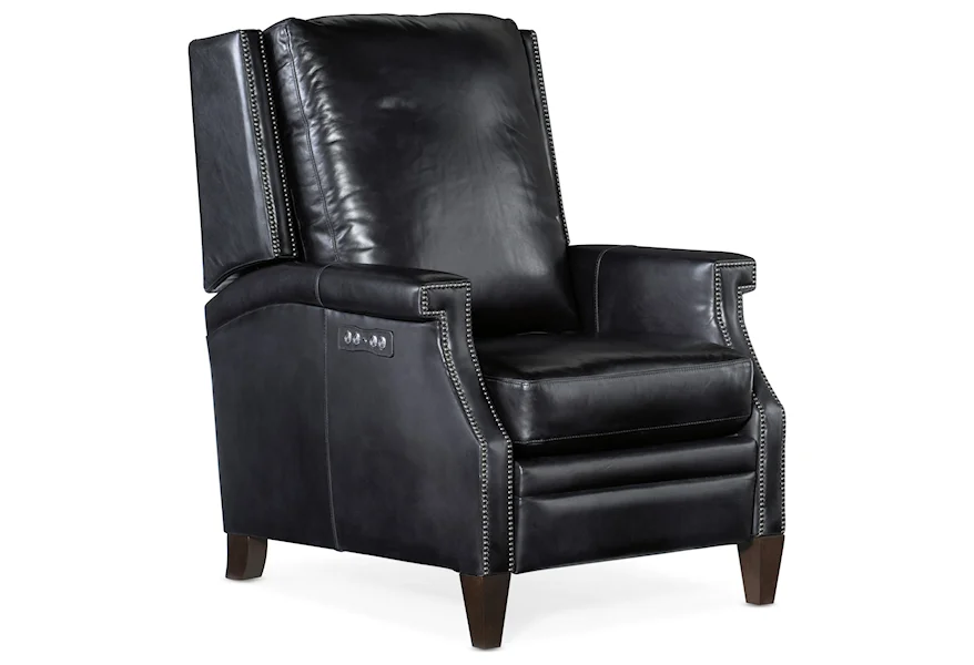 Collin Power Leather Recliner by Hooker Furniture at Miller Waldrop Furniture and Decor