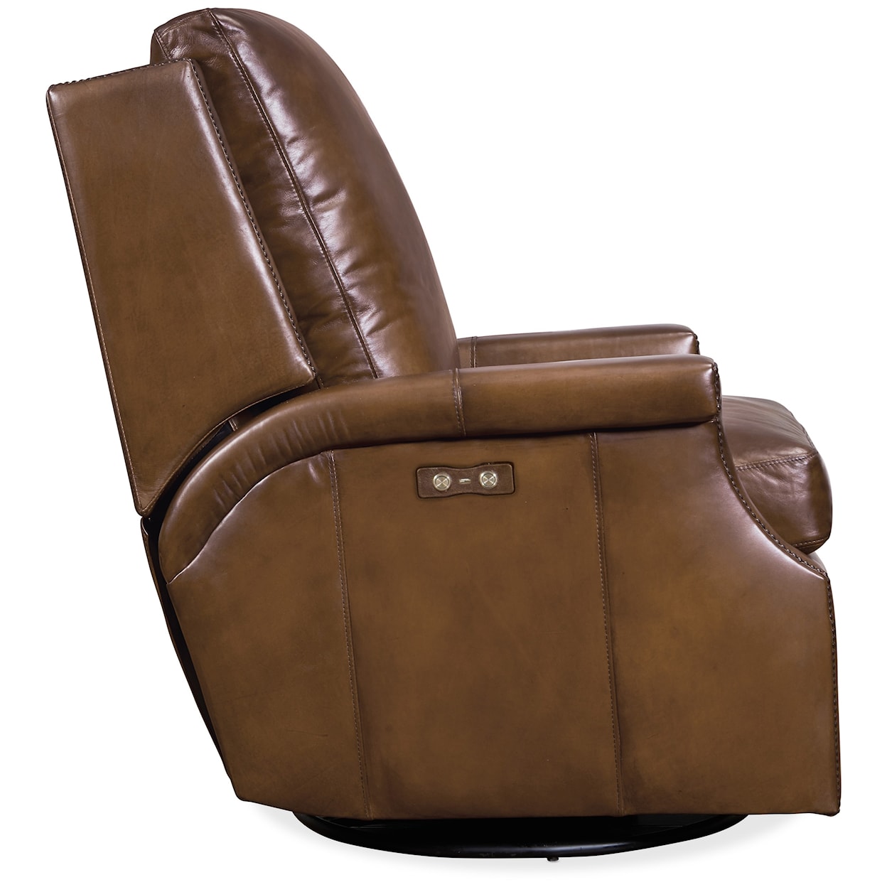Hooker Furniture Collin Power Swivel Glider Leather Recliner