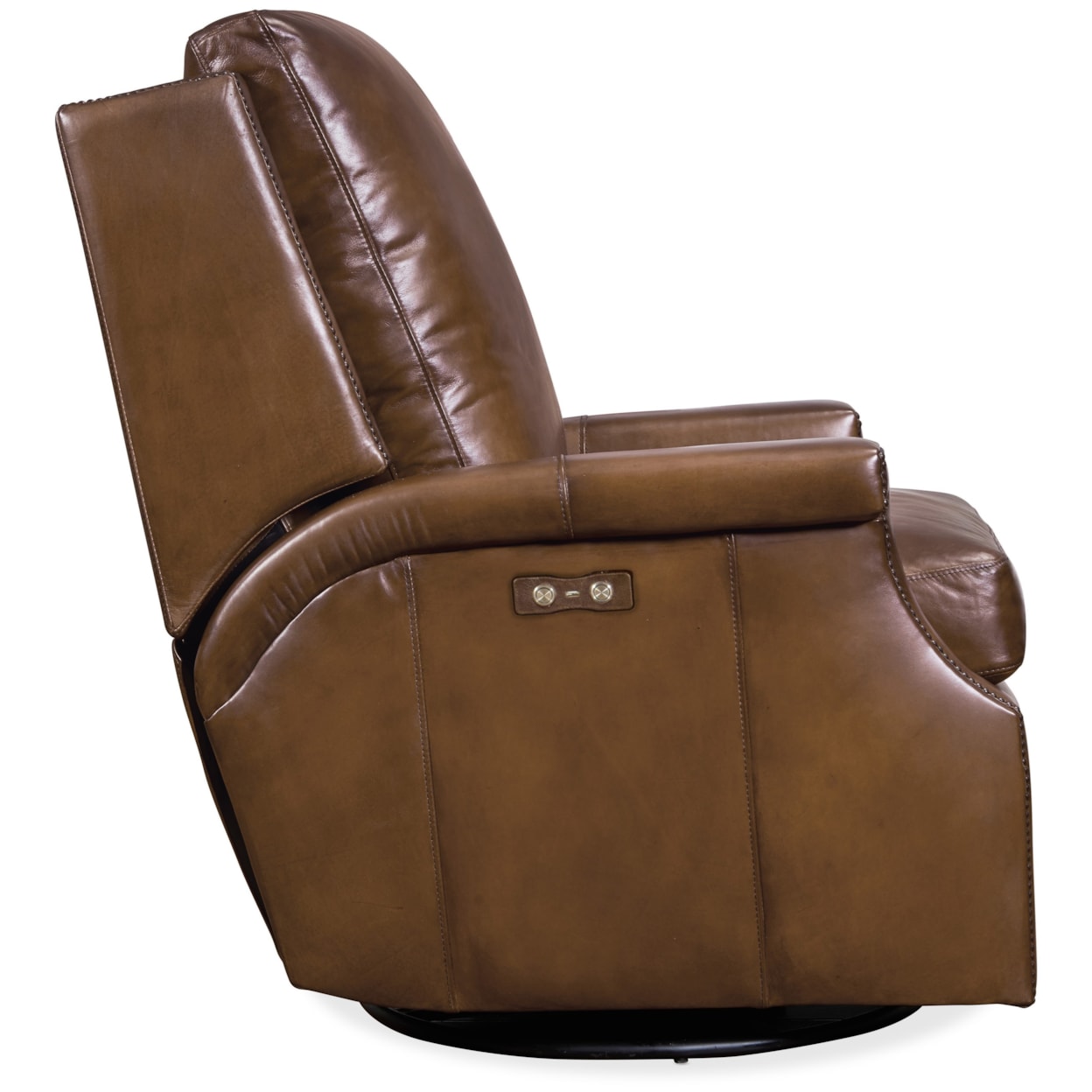 Hooker Furniture Collin Power Swivel Glider Leather Recliner