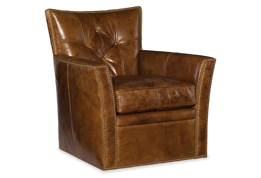 Conner Swivel Club Chair by Hooker Furniture at Reeds Furniture