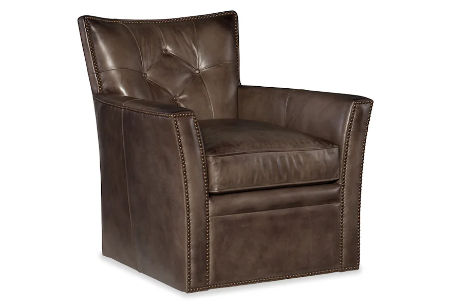 Conner Swivel Club Chair by Hooker Furniture at Baer's Furniture